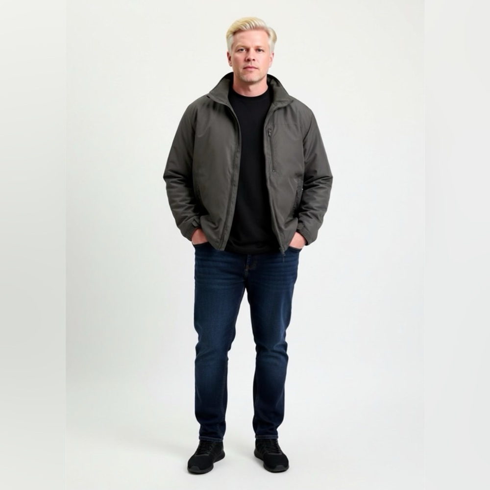 Eddie‎ Bauer Vintage Bomber Jacket Men’s XL Green Fleece Lined Outdoor Coat